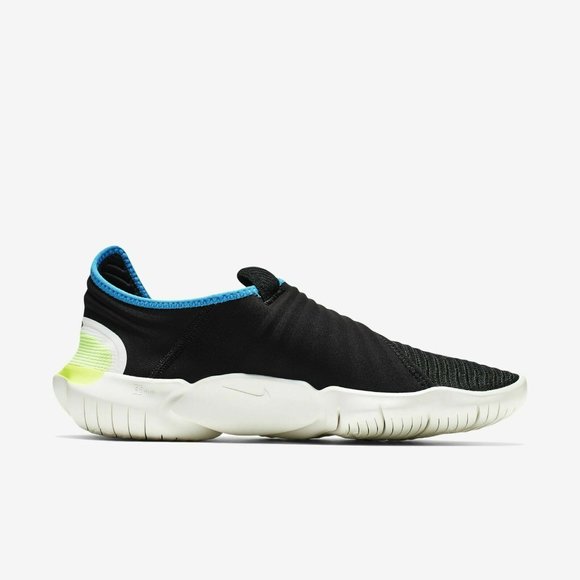 Nike Free RN Flyknit 3.0 Black Volt Neon Men's - Picture 2 of 6